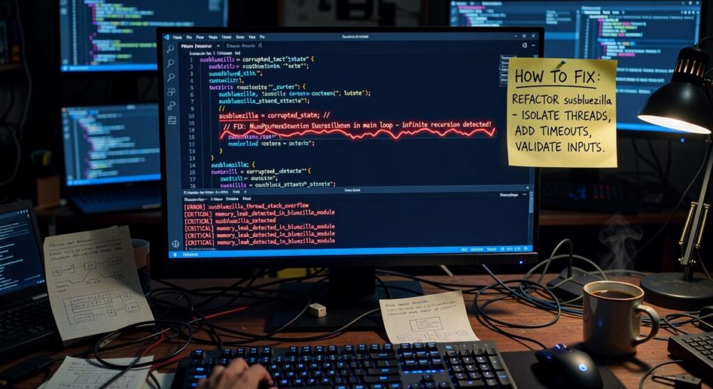 how to fix susbluezilla code